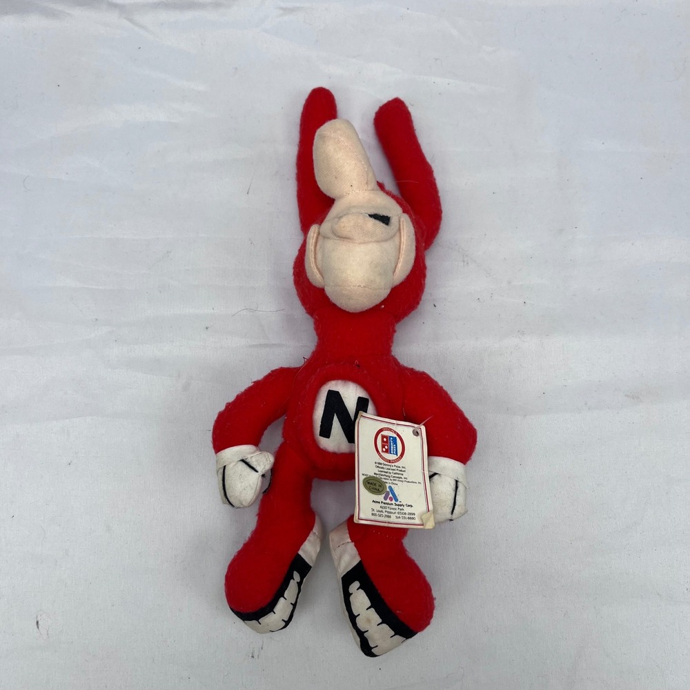 Dominos Pizza The Noid Vintage 1988 Advertising Mascot Red Plush Toy